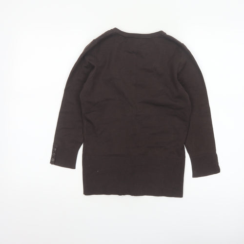Monsoon Women’s Brown Knit V-Neck Button Cardigan UK 8