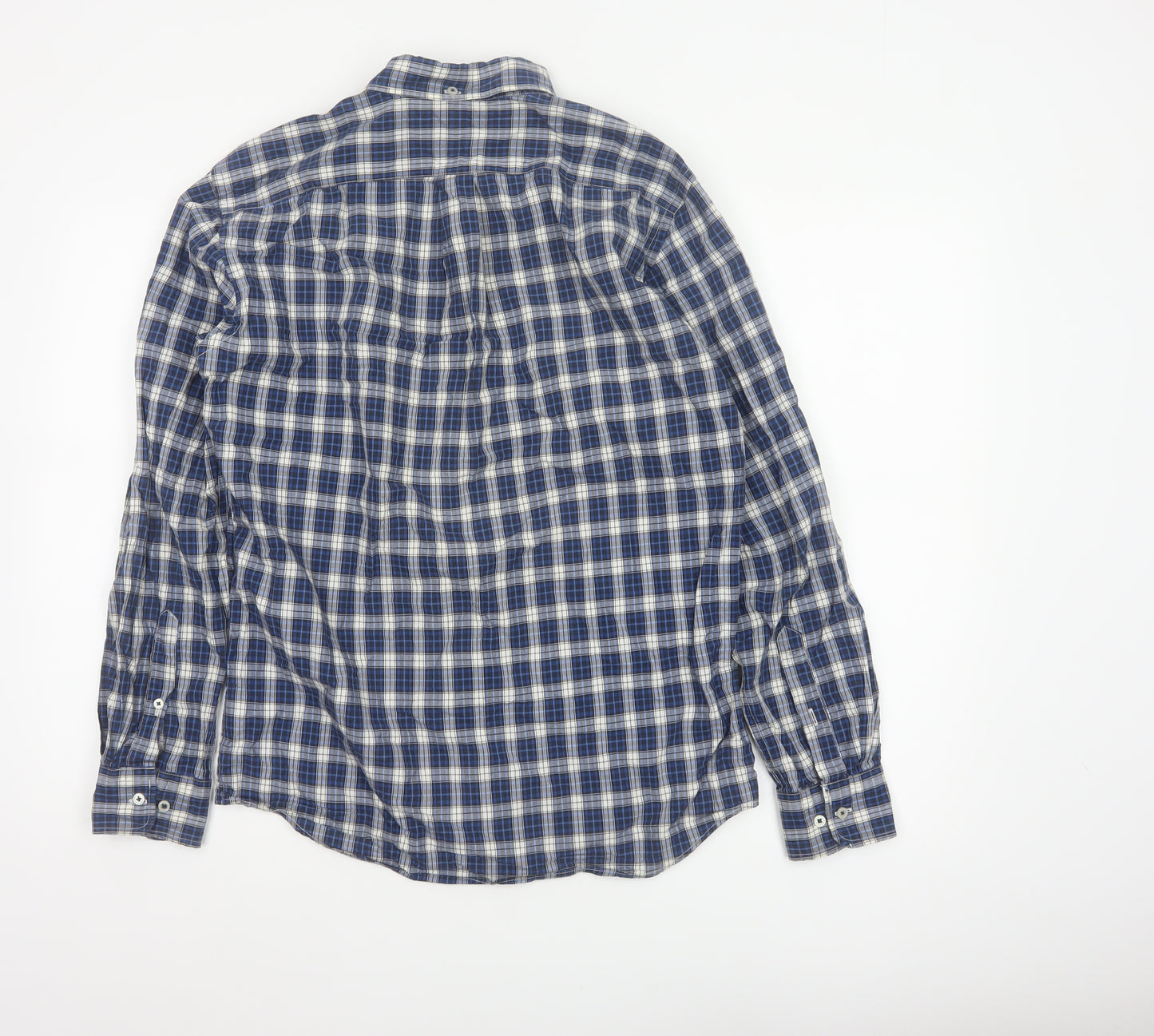 Uniqlo Men’s Blue Check Cotton Button-Down Shirt Size S