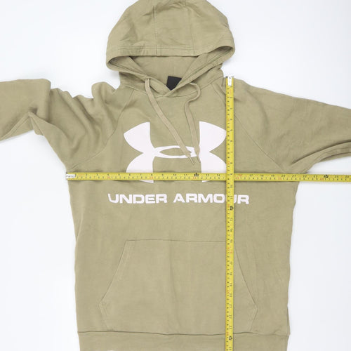 Under Armour Men’s Beige M Pullover Hoodie Logo Fleece