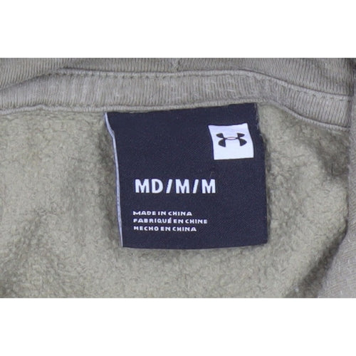 Under Armour Men’s Beige M Pullover Hoodie Logo Fleece