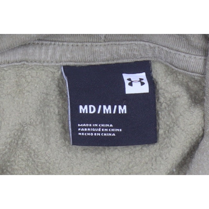 Under Armour Men’s Beige M Pullover Hoodie Logo Fleece