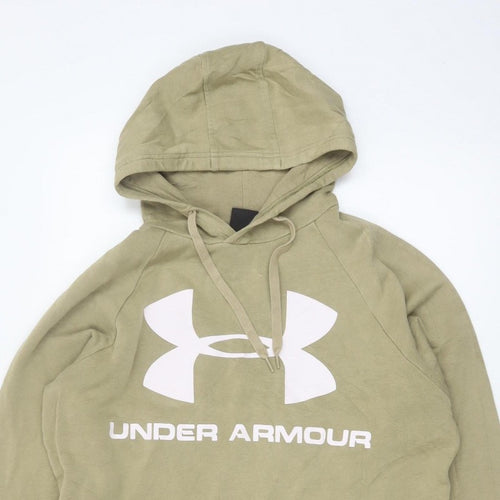 Under Armour Men’s Beige M Pullover Hoodie Logo Fleece