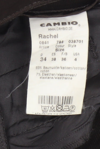 Cambio Women Brown UK 8 Rachel Skinny Stretch Jeans Zip Pockets