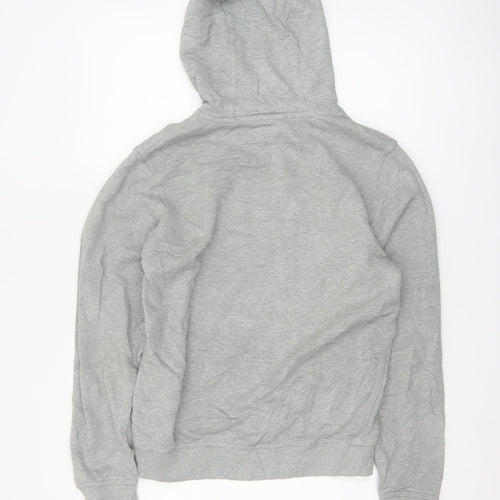 Nike Women Grey S Pullover Hoodie Logo Cotton Fleece Pocket