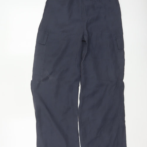 Marks & Spencer Women's Blue UK 6 Regular Cargo Trousers Pockets