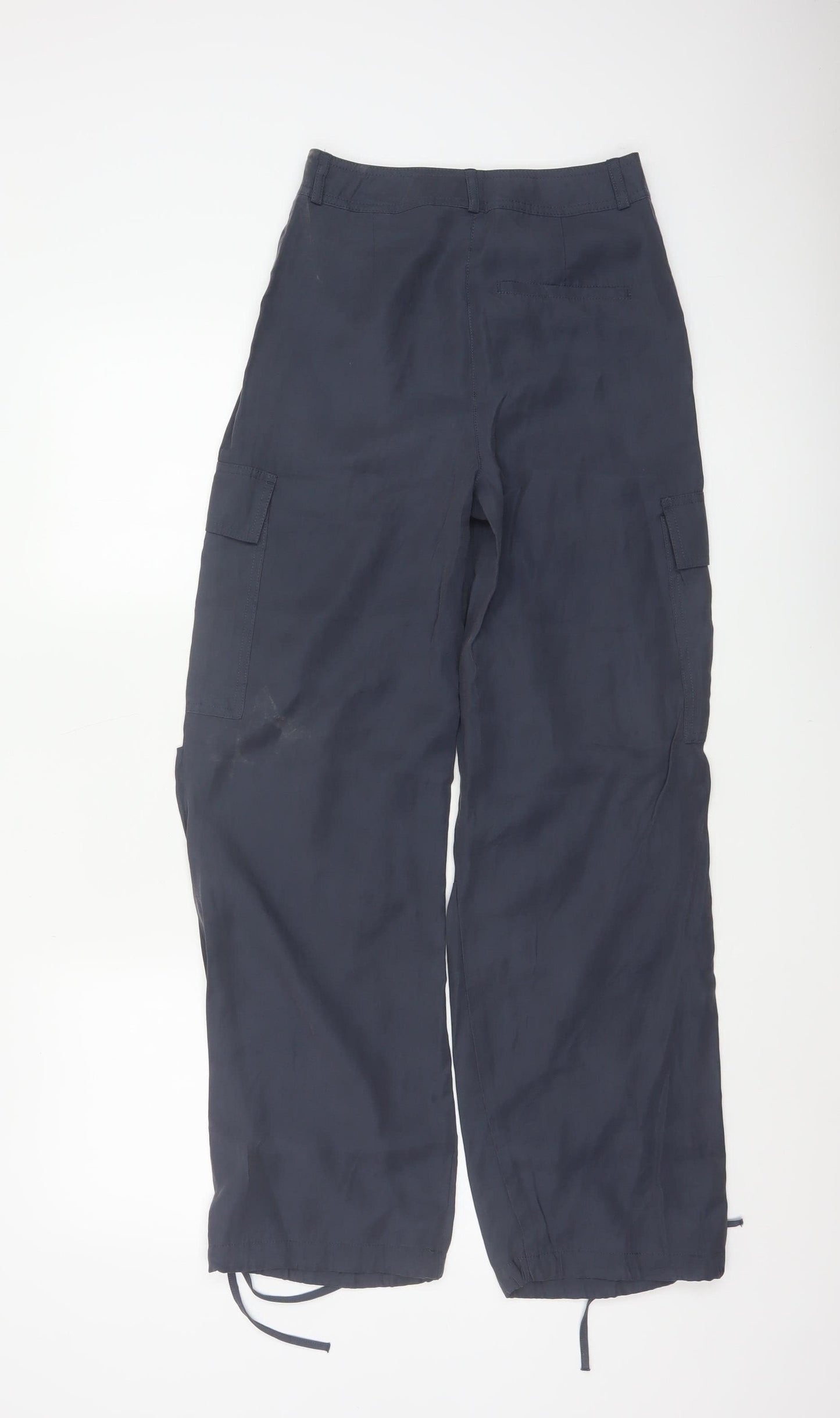 Marks & Spencer Women's Blue UK 6 Regular Cargo Trousers Pockets
