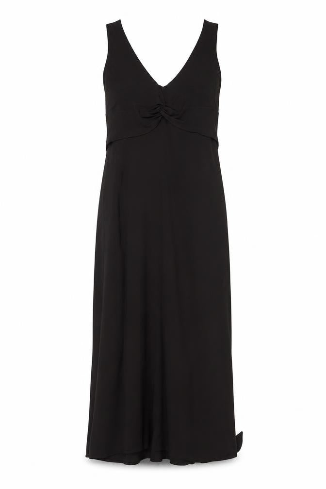 Monsoon Women Black Size 10 Maxi V-Neck Ruffle Formal Dress
