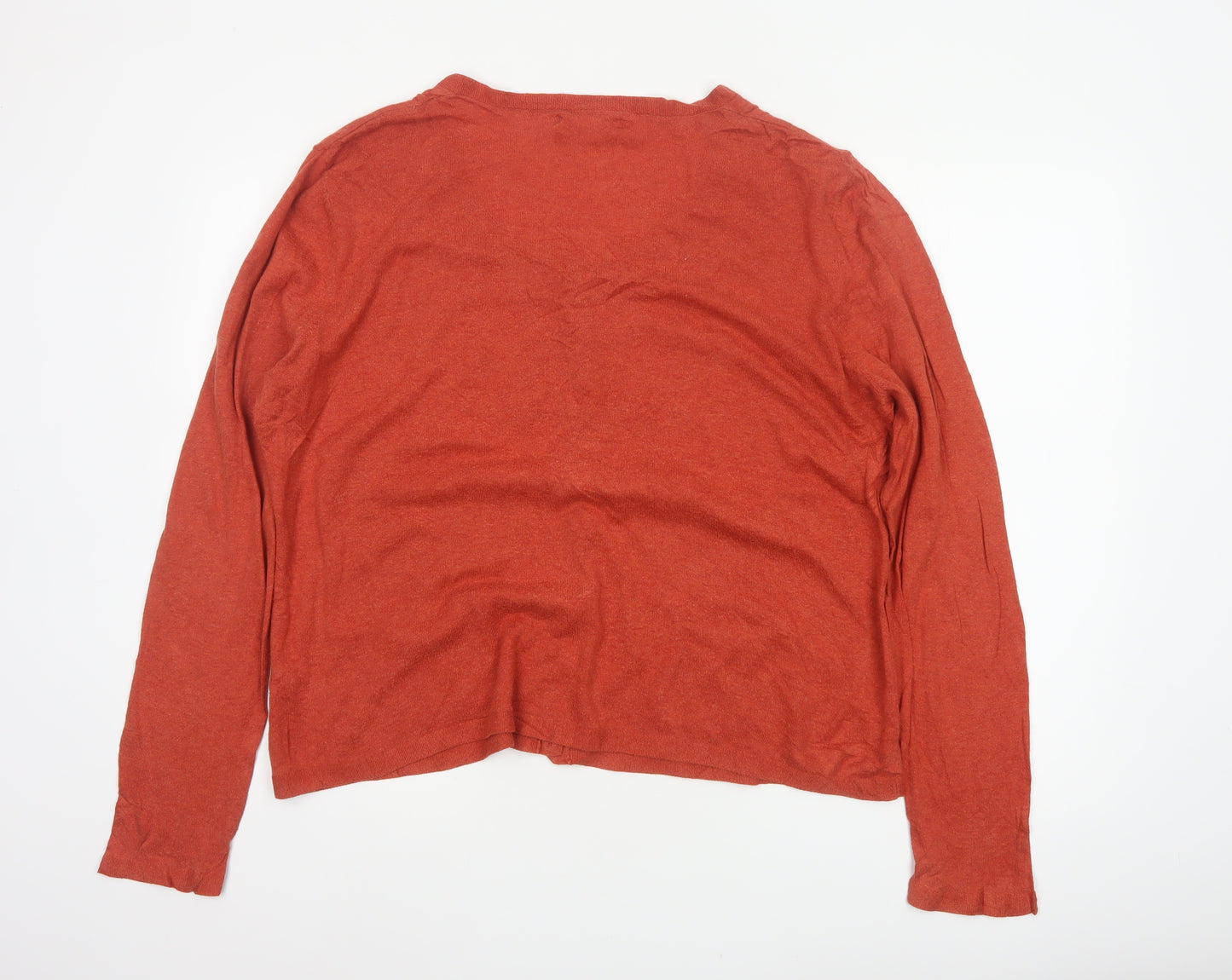 Seasalt Cornwall Women Orange UK 18 Cotton Button Pocket Cardigan