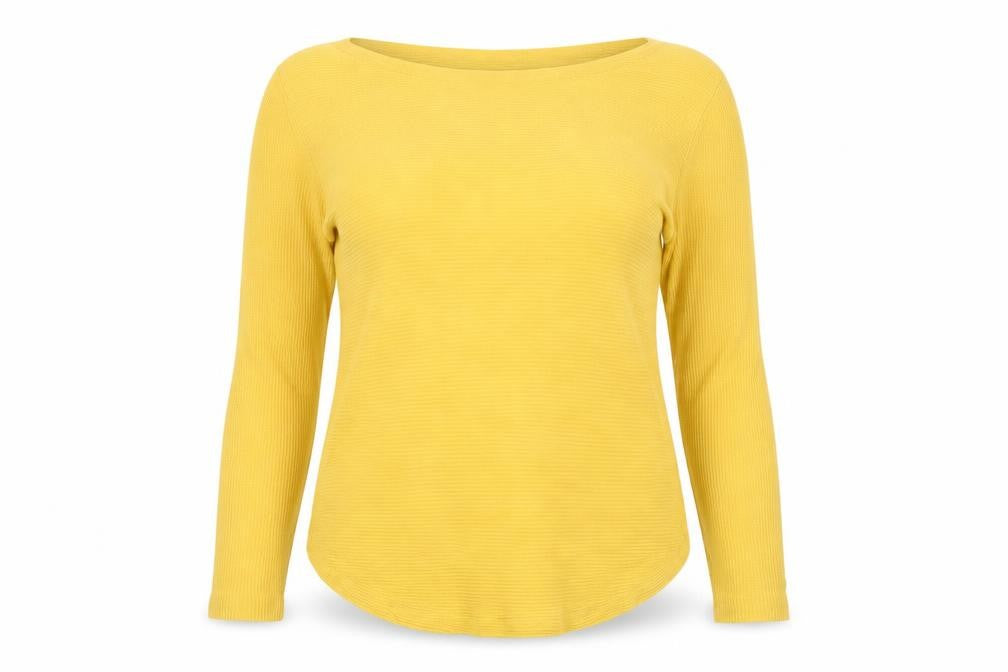John Lewis Women Yellow Cotton Knit Pullover Jumper Size 14