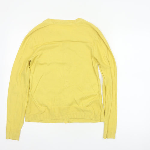White Stuff Women Yellow UK 10 Cotton Button Front Cardigan