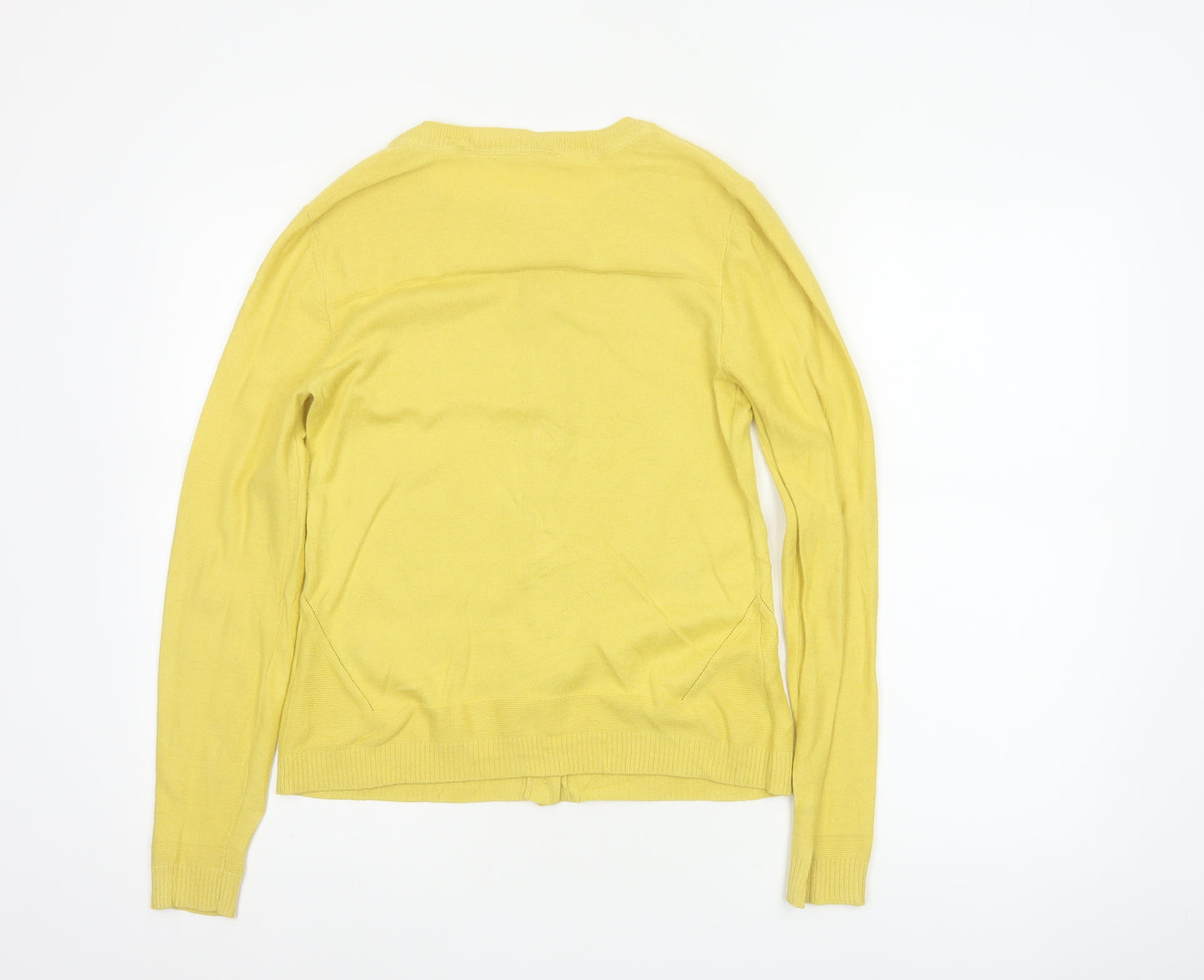 White Stuff Women Yellow UK 10 Cotton Button Front Cardigan