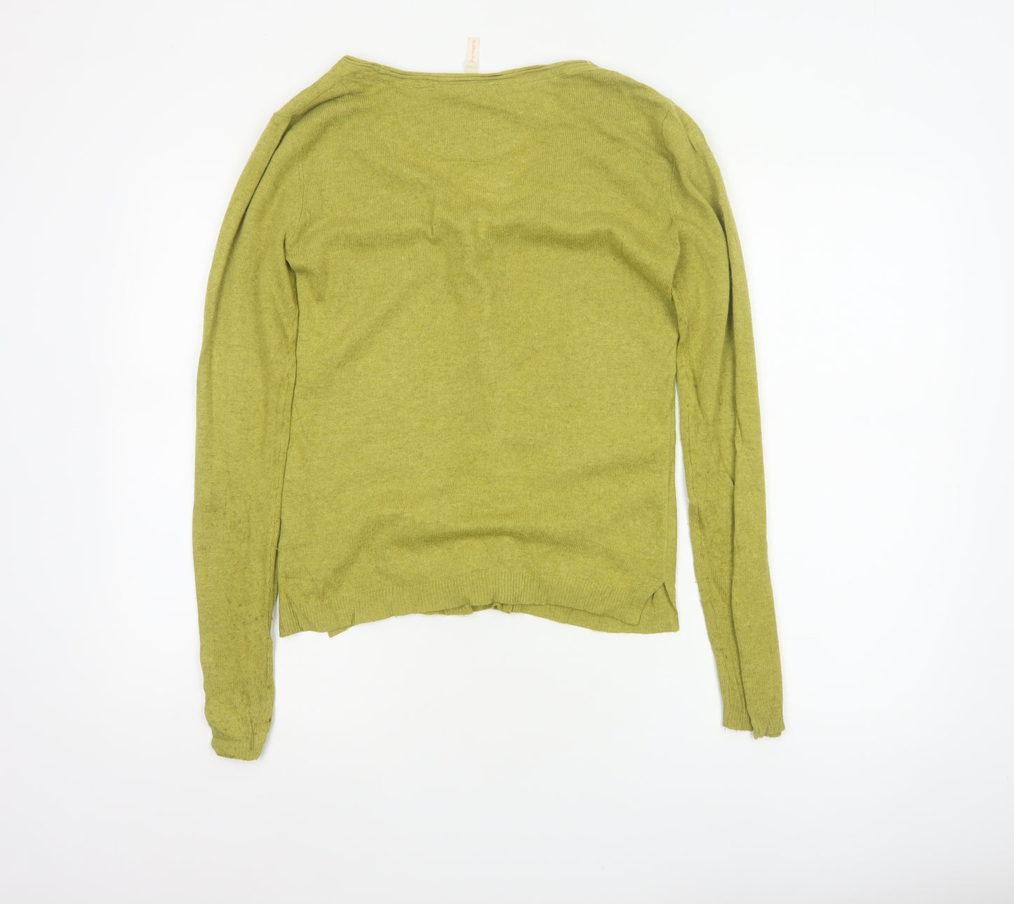 White Stuff Women’s Green Size 10 V-Neck Button Knit Cardigan Pockets