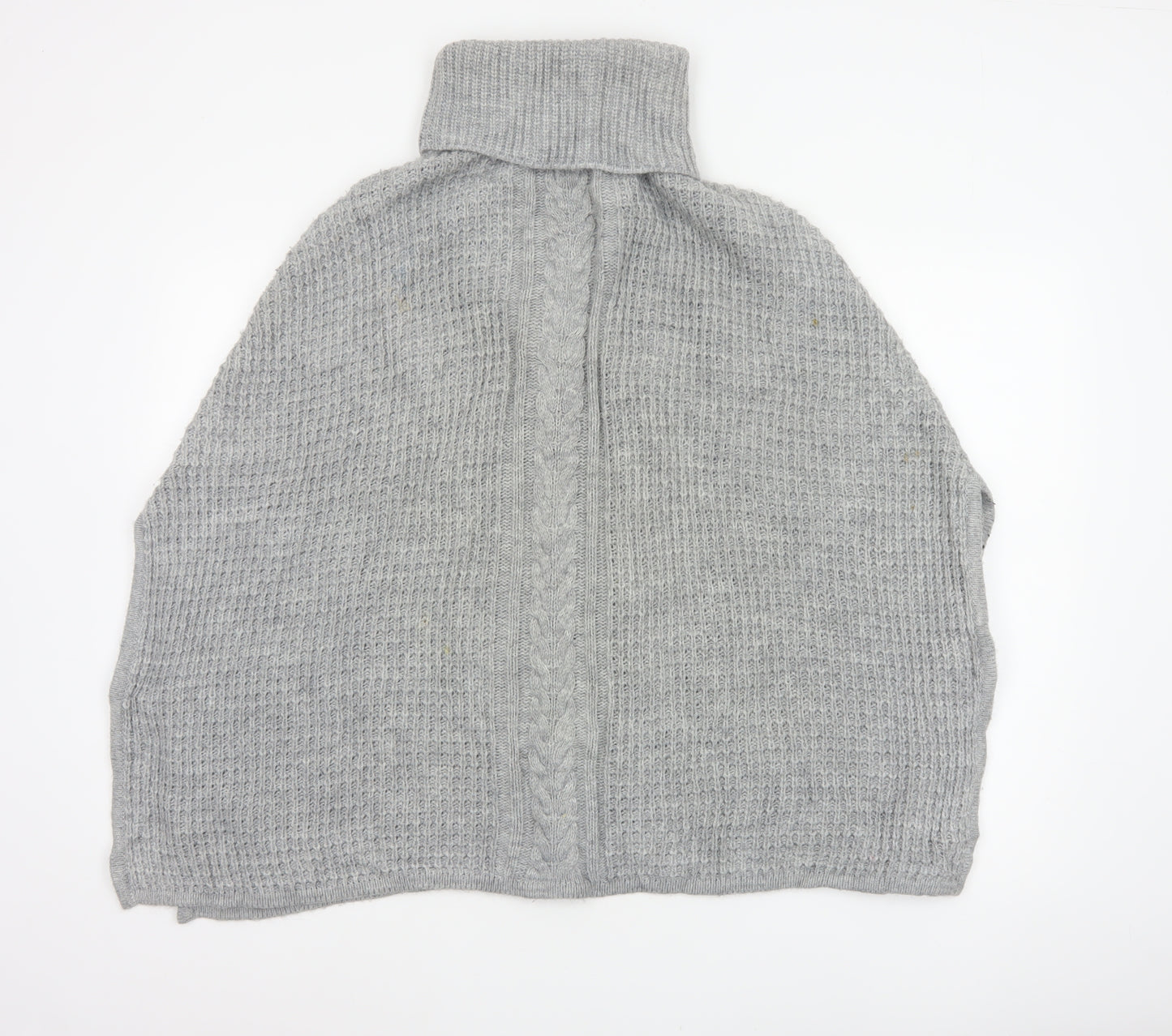 Barbour Women Grey Size S Cable Knit Roll Neck Court Cape