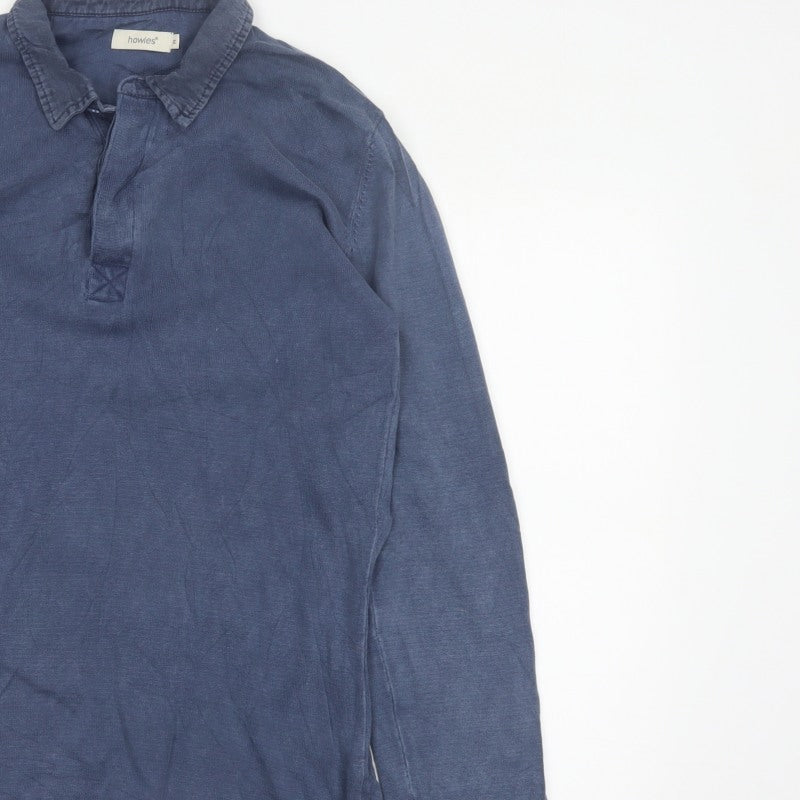 Additional view of Howies Men's Blue M Long Sleeve Collared Polo Shirt