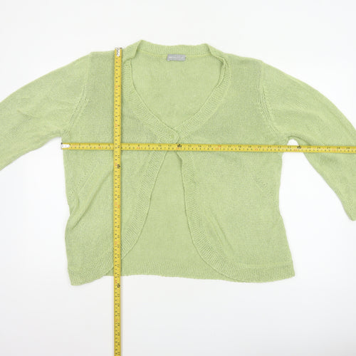 Marks and Spencer Per Una Women's Green Size 22 Open Knit Cardigan