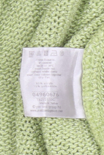 Marks and Spencer Per Una Women's Green Size 22 Open Knit Cardigan