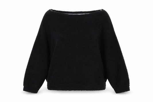 F&F Women Black M Fleece Jumper Pyjama Top Long Sleeve