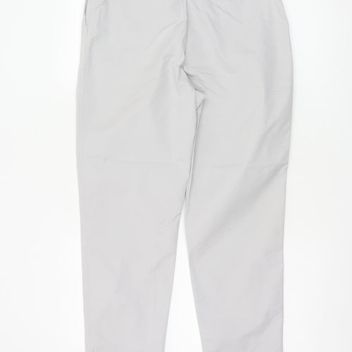 Marks and Spencer Women Grey UK 10 Tapered Cotton Modal Trousers