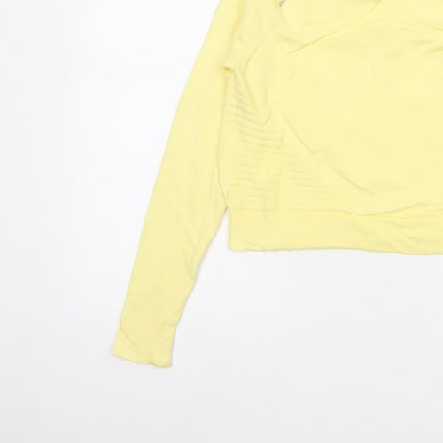 Mohito Women Yellow XS Zip Detail Crew Neck Knit Jumper