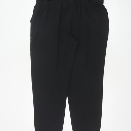 BODYFLIRT Women’s Black UK 18 Paperbag Tie Belt Tapered Trousers