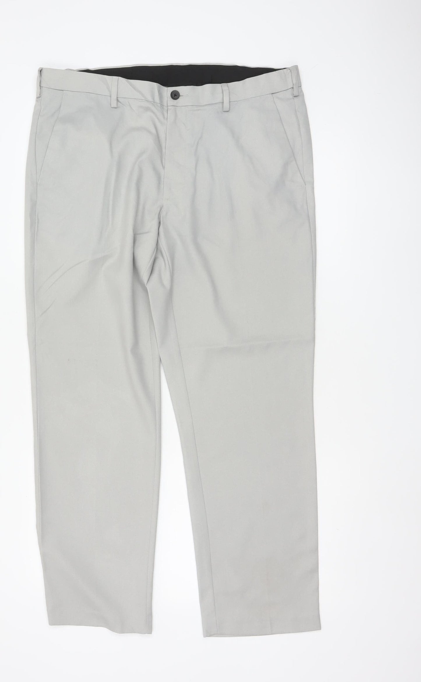 Marks and Spencer Men's Grey 36 Short Regular Fit Dress Trousers