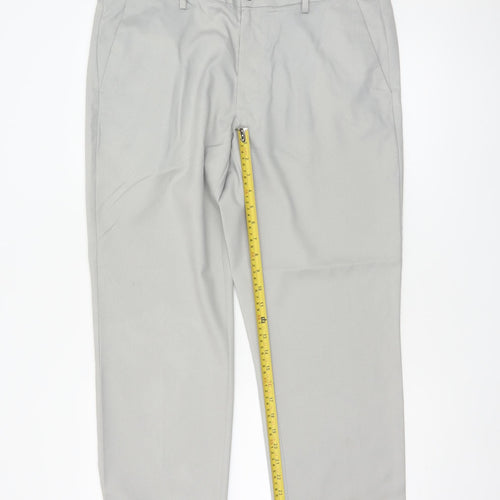 Marks and Spencer Men's Grey 36 Short Regular Fit Dress Trousers