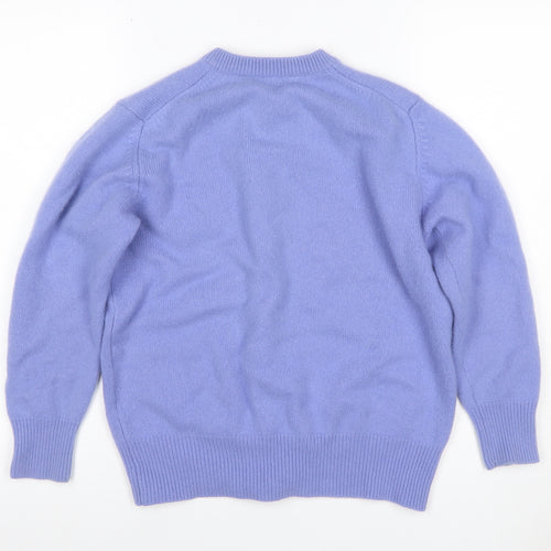 The Cashmere Company Women Purple UK 12 Cashmere Button Cardigan