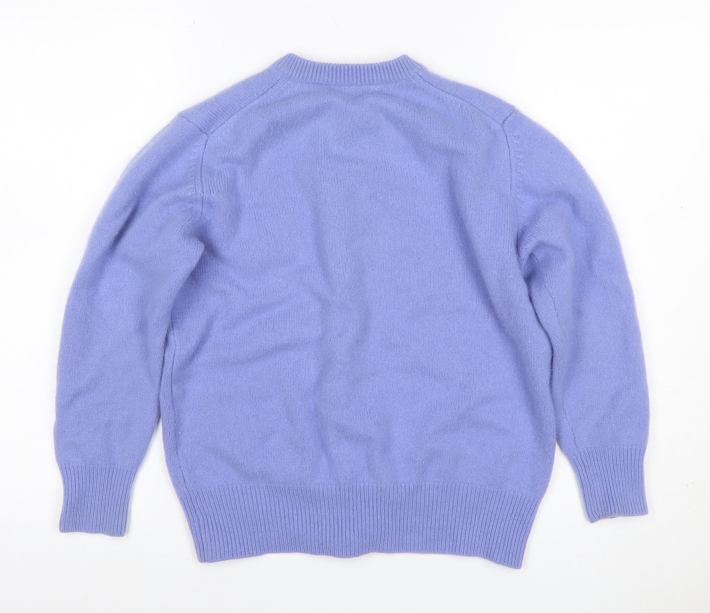 The Cashmere Company Women Purple UK 12 Cashmere Button Cardigan