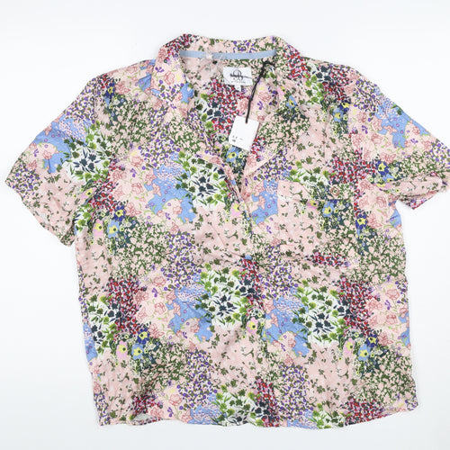 Ted Baker Women’s Multicoloured Floral Collared Blouse UK 12
