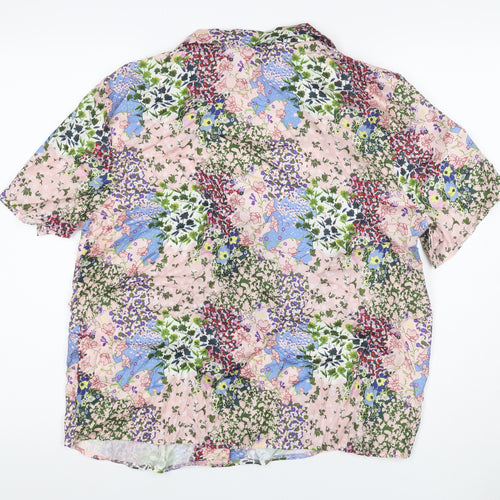 Ted Baker Women’s Multicoloured Floral Collared Blouse UK 12