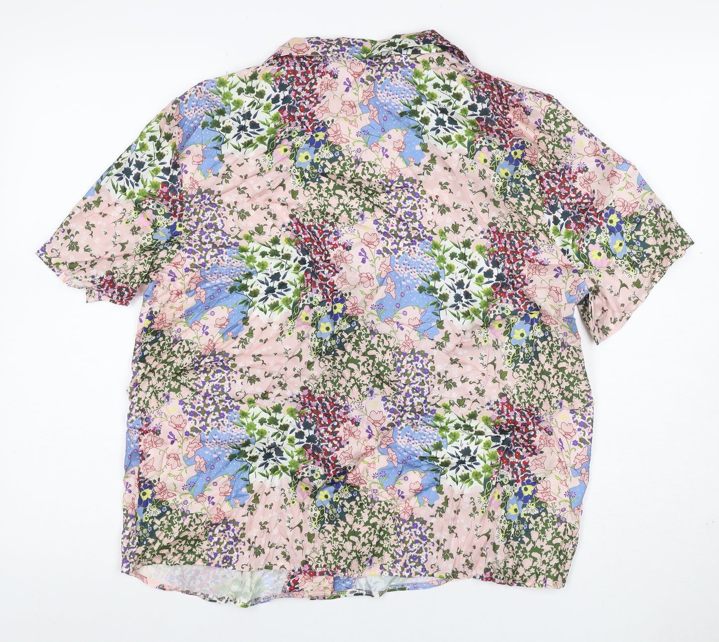 Ted Baker Women’s Multicoloured Floral Collared Blouse UK 12