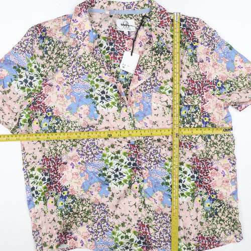 Ted Baker Women’s Multicoloured Floral Collared Blouse UK 12