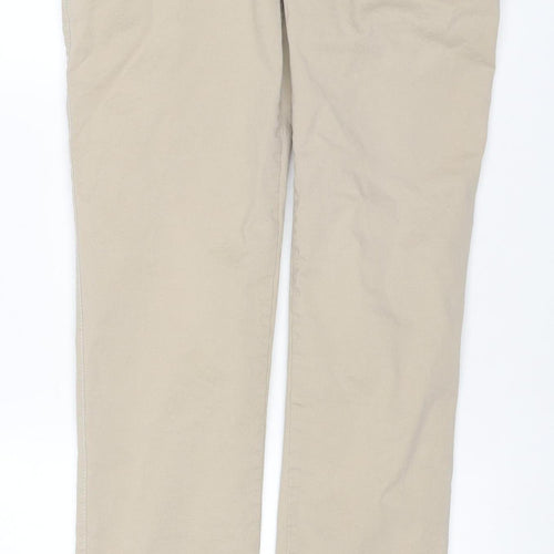 Brax Men’s Beige 32/32 Stretch Cotton Chino Trousers Flat Front