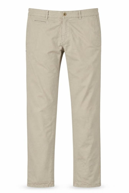 Brax Men’s Beige 32/32 Stretch Cotton Chino Trousers Flat Front