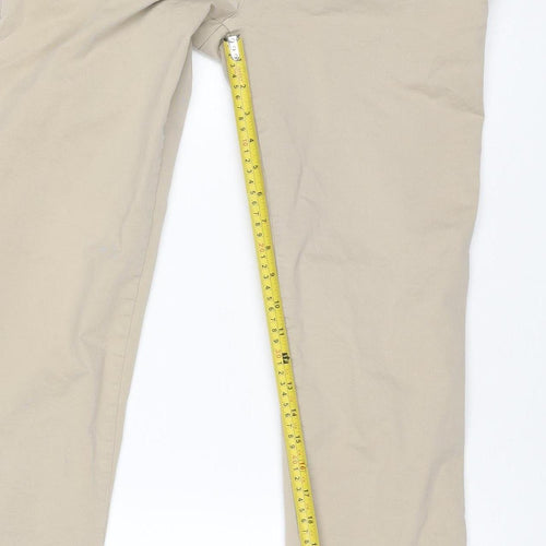 Brax Men’s Beige 32/32 Stretch Cotton Chino Trousers Flat Front
