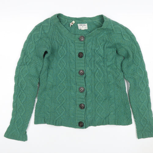 Seasalt Women’s Green UK 14 Cable-Knit Lambswool Cardigan