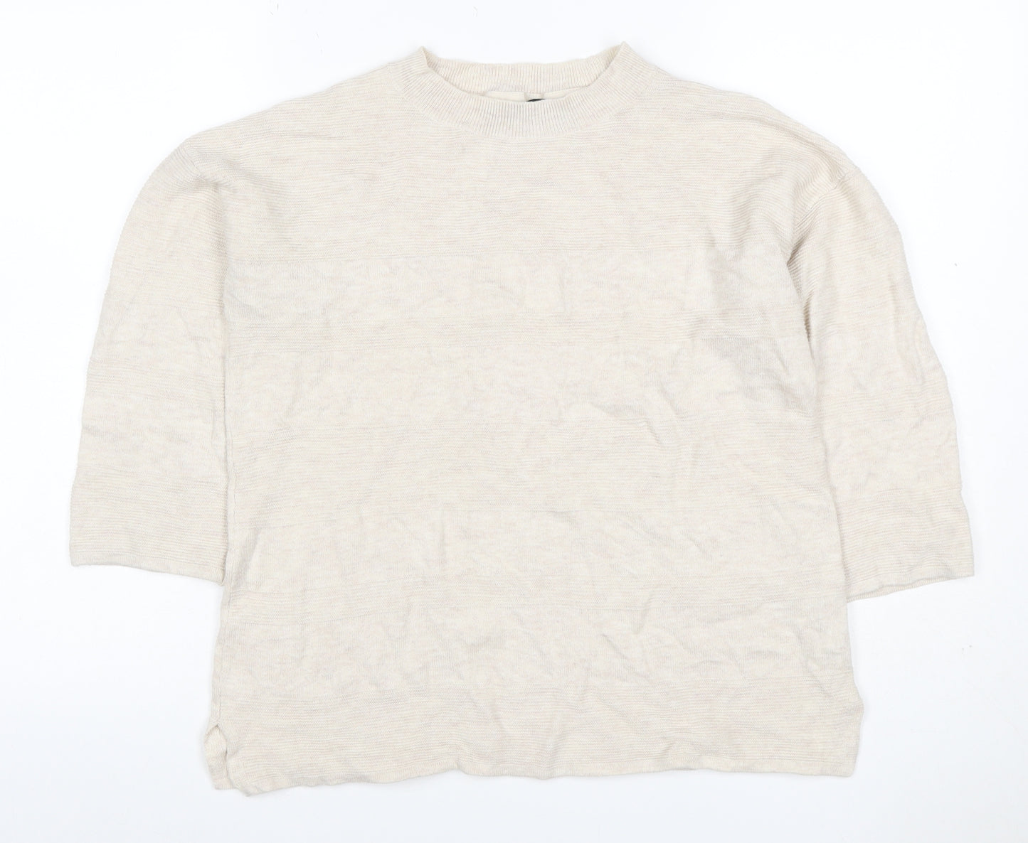 Principles Ben de Lisi Women Ivory Size 12 Mock Neck Knit Jumper
