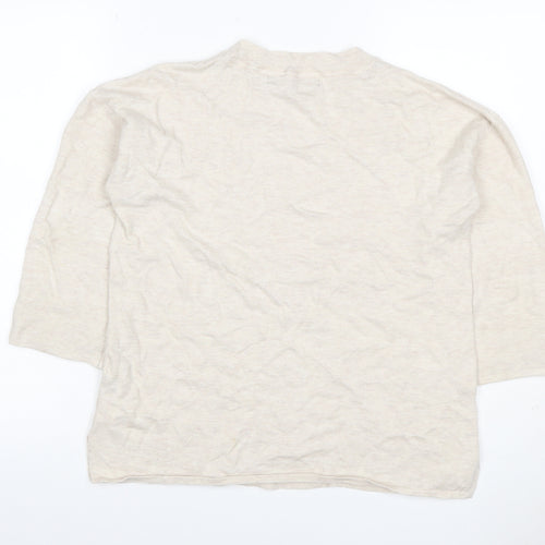 Principles Ben de Lisi Women Ivory Size 12 Mock Neck Knit Jumper