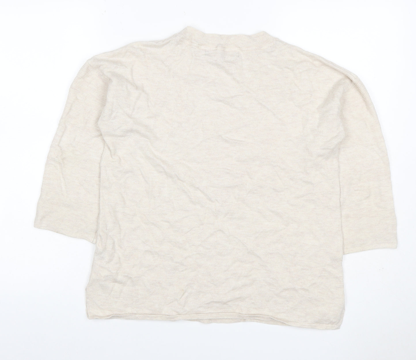 Principles Ben de Lisi Women Ivory Size 12 Mock Neck Knit Jumper