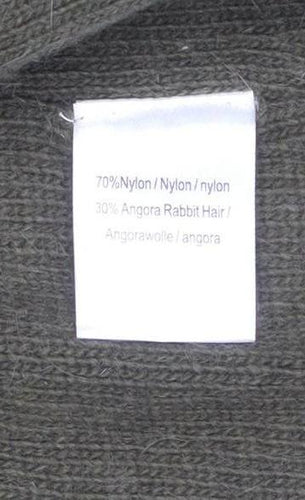 Amphora Women’s Green Angora Blend Open V-Neck Cardigan Size L