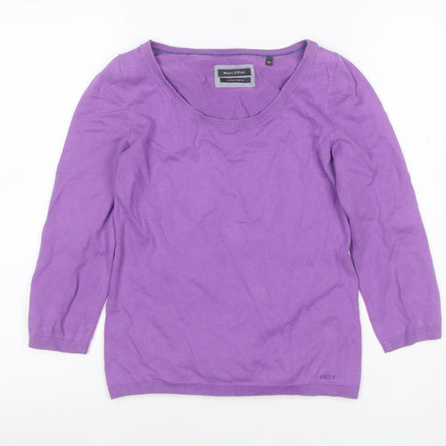 Marc O'Polo Women Purple XS Basic Cotton Stretch Long Sleeve Top