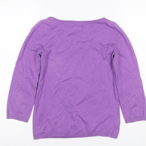 Marc O'Polo Women Purple XS Basic Cotton Stretch Long Sleeve Top