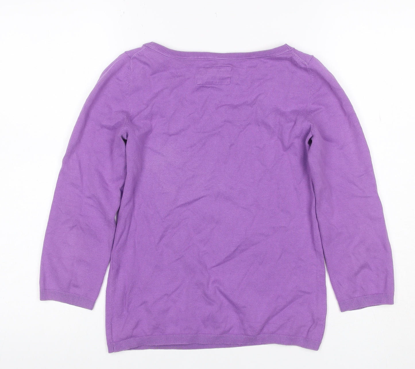 Marc O'Polo Women Purple XS Basic Cotton Stretch Long Sleeve Top