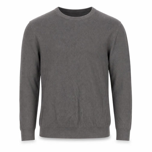 Zara Men Grey XL Cotton Crew Neck Fine Knit Pullover Jumper