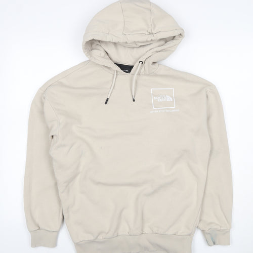 The North Face Women's Beige M Pullover Hoodie Logo Hooded