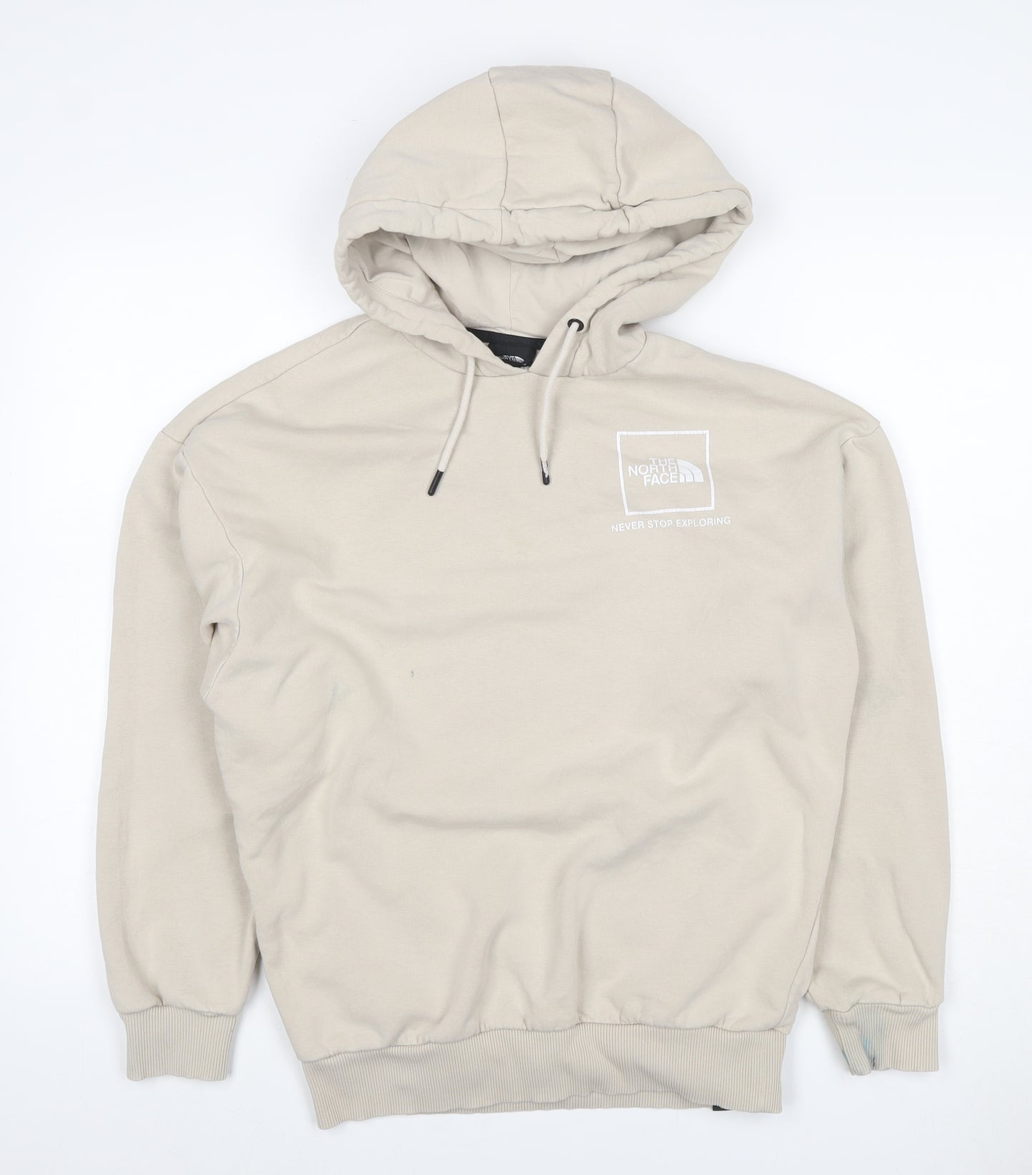 The North Face Women's Beige M Pullover Hoodie Logo Hooded