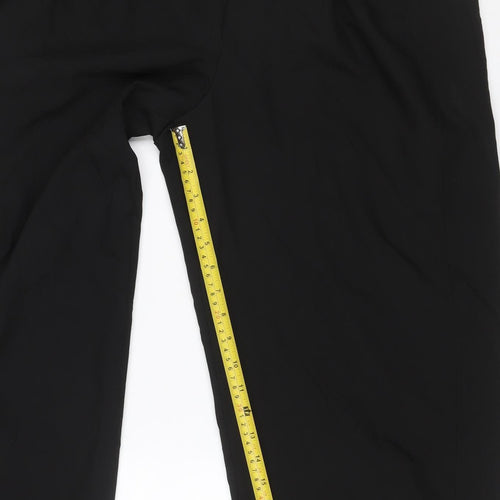 Zara Women Black L Tailored Capri Cropped Stretch Trousers