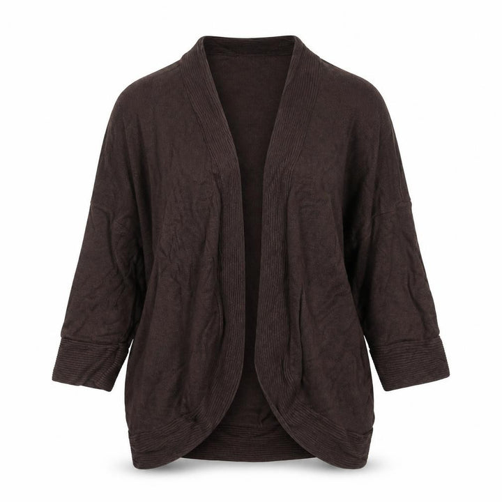 Wallis Women’s Brown M Open Knit 3/4 Sleeve Cardigan
