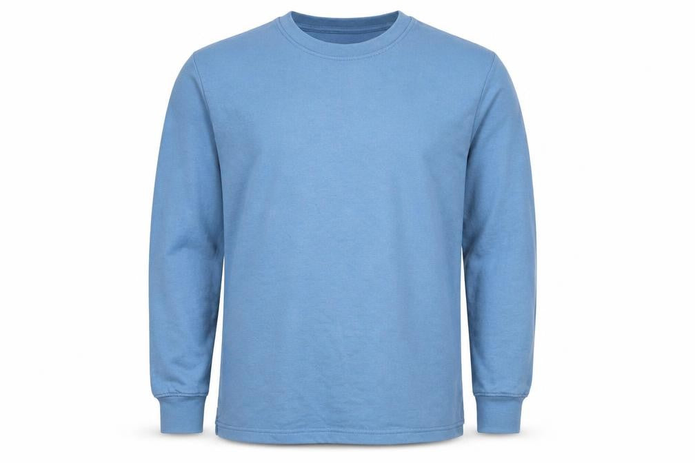 Front view of Jacamo Men’s Blue XL Crew Neck Pullover Sweatshirt Fleece