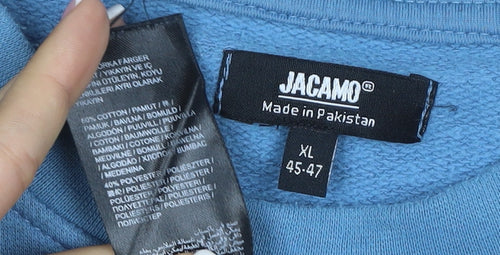 Jacamo Men’s Blue XL Crew Neck Pullover Sweatshirt Fleece